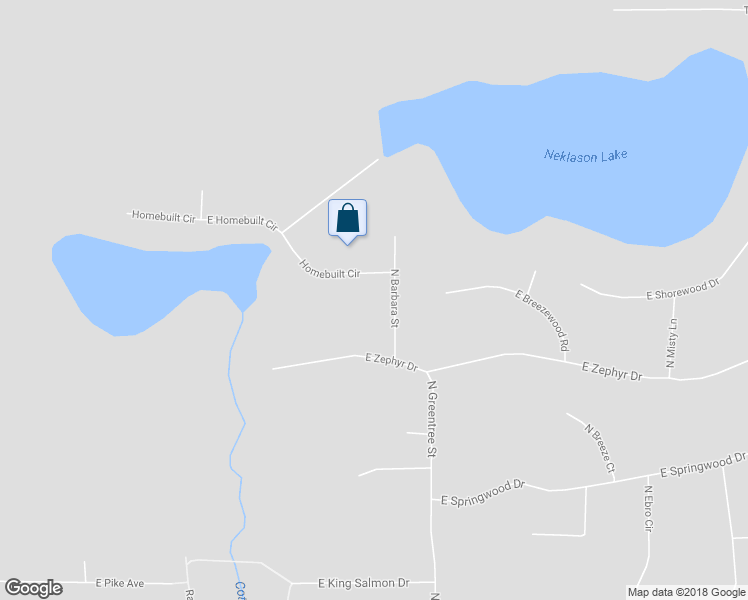 map of restaurants, bars, coffee shops, grocery stores, and more near 4000 North Barbara Street in Wasilla