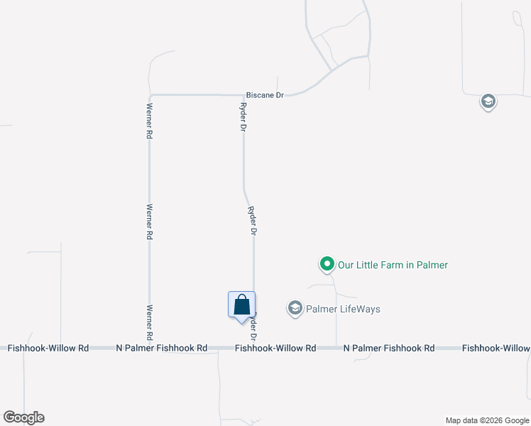 map of restaurants, bars, coffee shops, grocery stores, and more near 4465 Ryder Drive in Palmer