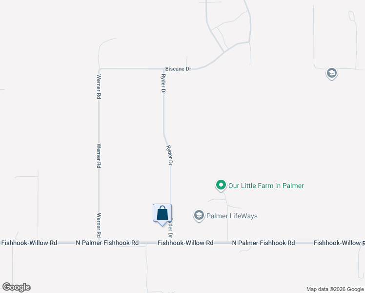 map of restaurants, bars, coffee shops, grocery stores, and more near 4465 Ryder Drive in Palmer