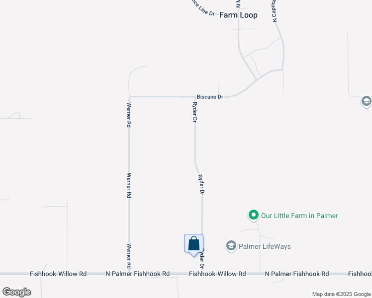 map of restaurants, bars, coffee shops, grocery stores, and more near 4552 Ryder Drive in Palmer