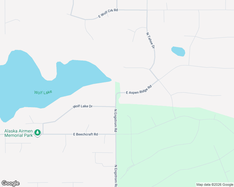 map of restaurants, bars, coffee shops, grocery stores, and more near 7285 E Aspen Ridge Rd in Wasilla