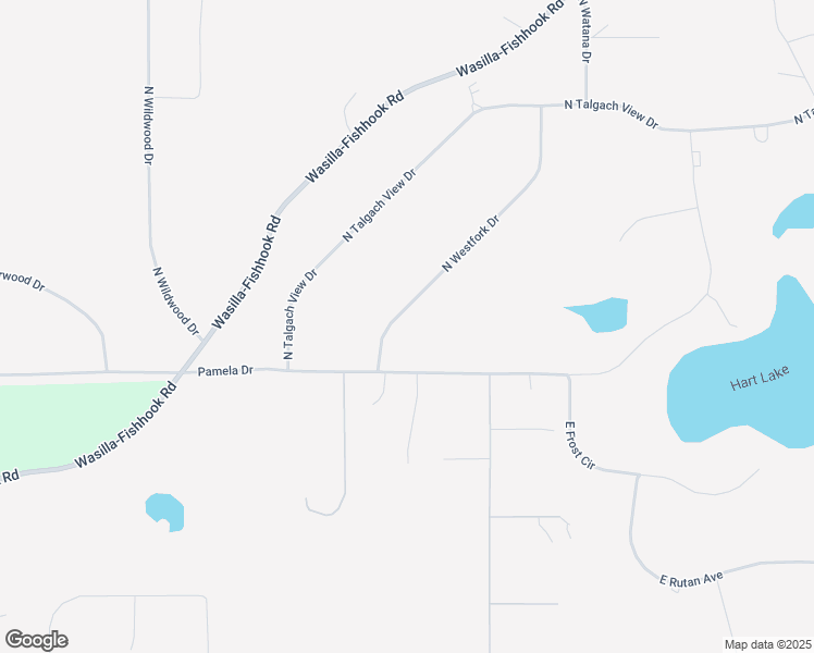 map of restaurants, bars, coffee shops, grocery stores, and more near 5451 North Westfork Drive in Wasilla