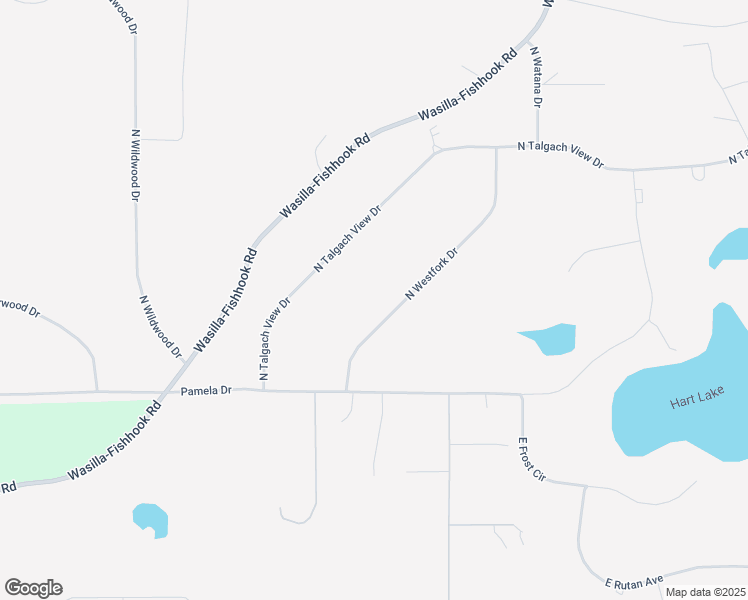 map of restaurants, bars, coffee shops, grocery stores, and more near 5451 North Westfork Drive in Wasilla