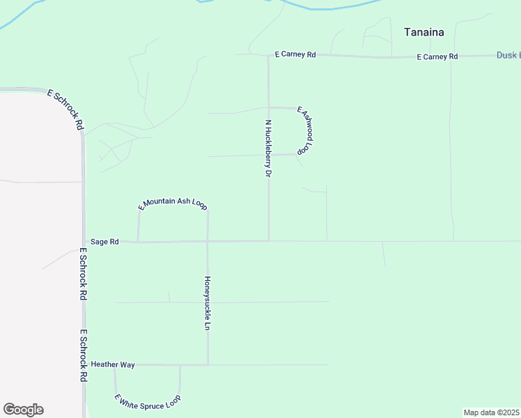 map of restaurants, bars, coffee shops, grocery stores, and more near 5632 North Huckleberry Drive in Wasilla