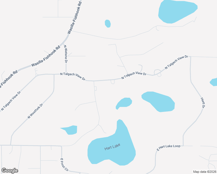map of restaurants, bars, coffee shops, grocery stores, and more near 6121 North Talgach View Drive in Wasilla