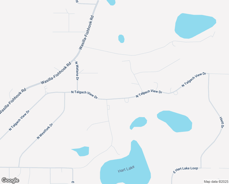 map of restaurants, bars, coffee shops, grocery stores, and more near 6090 North Talgach View Drive in Wasilla