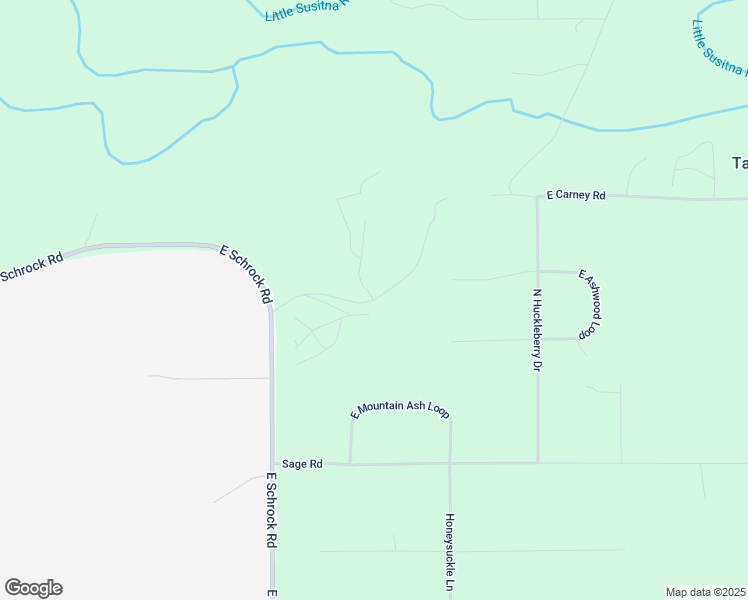 map of restaurants, bars, coffee shops, grocery stores, and more near 600 East Shadow Circle in Wasilla