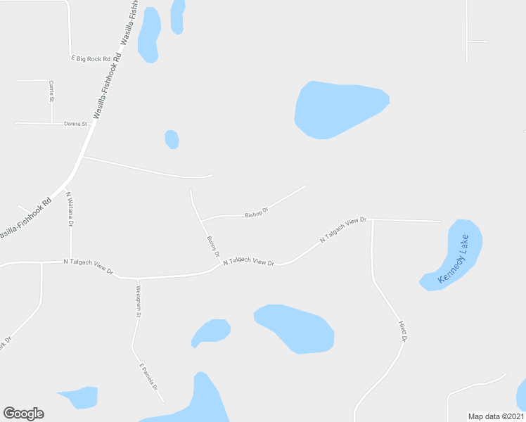 map of restaurants, bars, coffee shops, grocery stores, and more near 6290 Bishop Drive in Wasilla