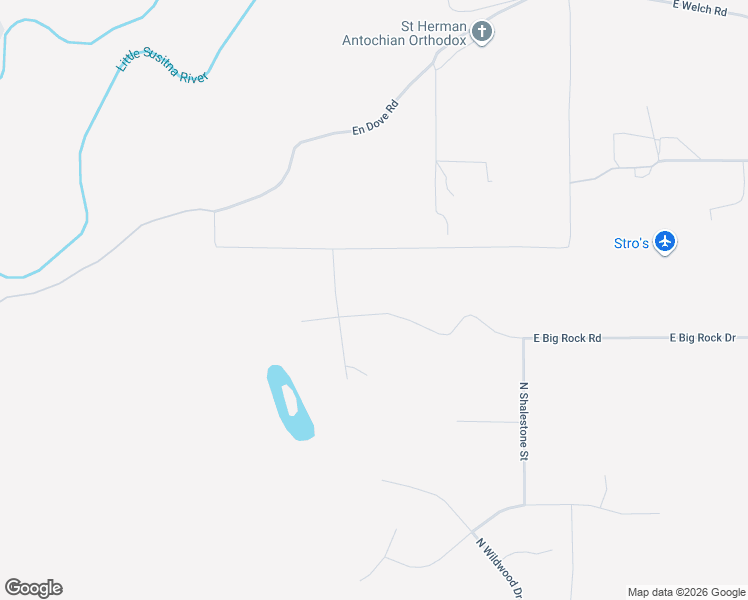 map of restaurants, bars, coffee shops, grocery stores, and more near 4413 East Cobblestone Drive in Wasilla