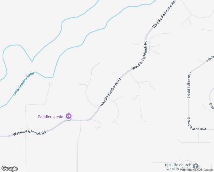 map of restaurants, bars, coffee shops, grocery stores, and more near 8542 Wasilla-Fishhook Road in Palmer