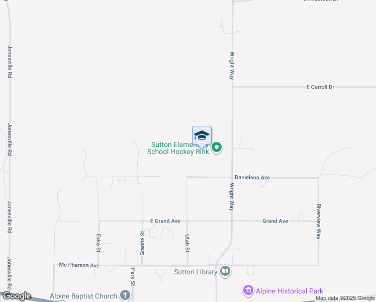 map of restaurants, bars, coffee shops, grocery stores, and more near 11672 Wright Way in Sutton-Alpine