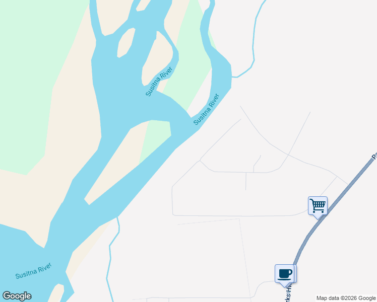 map of restaurants, bars, coffee shops, grocery stores, and more near 54886 South Salmon Run Road in Palmer