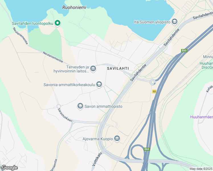 map of restaurants, bars, coffee shops, grocery stores, and more near in Kuopio