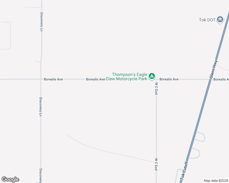 map of restaurants, bars, coffee shops, grocery stores, and more near 5 Borealis Avenue in Tok