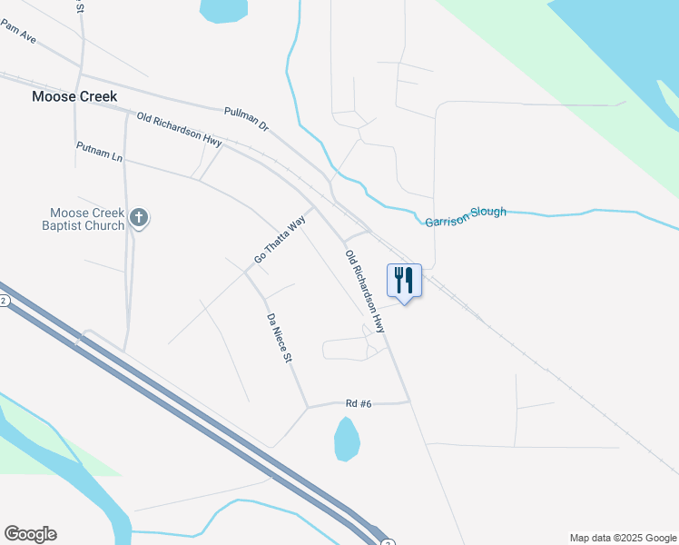 map of restaurants, bars, coffee shops, grocery stores, and more near 3516 Go Thatta Way in North Pole