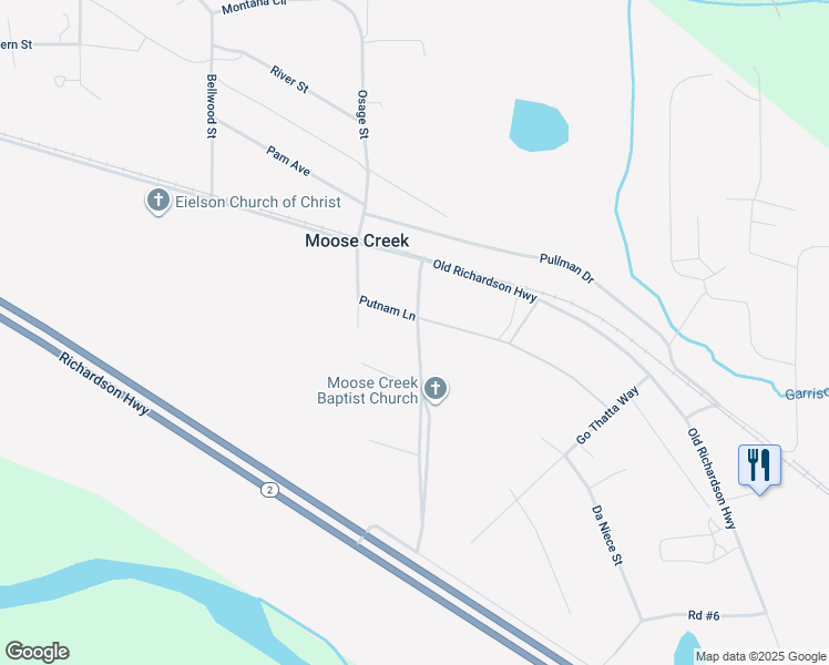map of restaurants, bars, coffee shops, grocery stores, and more near 3475 Hope Street in North Pole