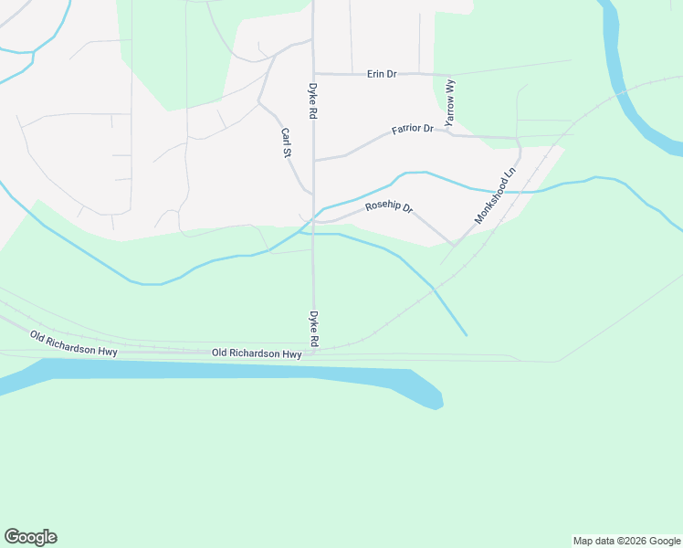 map of restaurants, bars, coffee shops, grocery stores, and more near 3166-3212 Dyke Road in North Pole