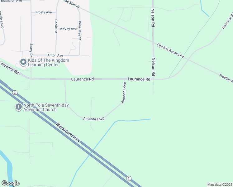 map of restaurants, bars, coffee shops, grocery stores, and more near 3090 Amanda Loop in North Pole