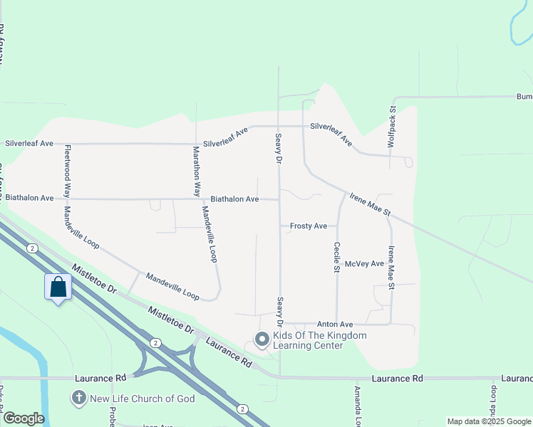 map of restaurants, bars, coffee shops, grocery stores, and more near 2865 Soccer Court in North Pole