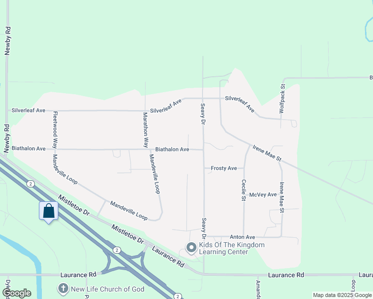 map of restaurants, bars, coffee shops, grocery stores, and more near 2865 Soccer Ct in North Pole