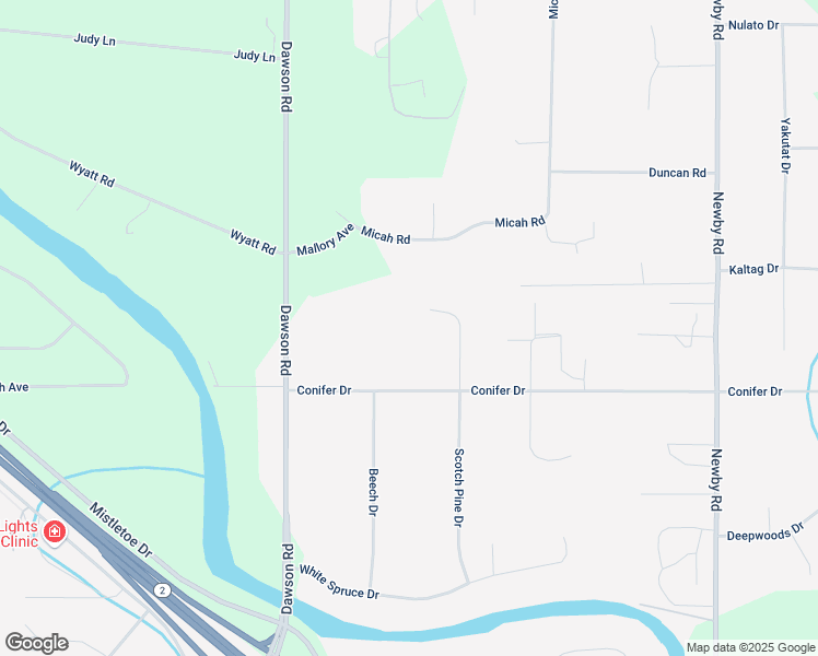 map of restaurants, bars, coffee shops, grocery stores, and more near 2635 Scotch Pine Drive in North Pole