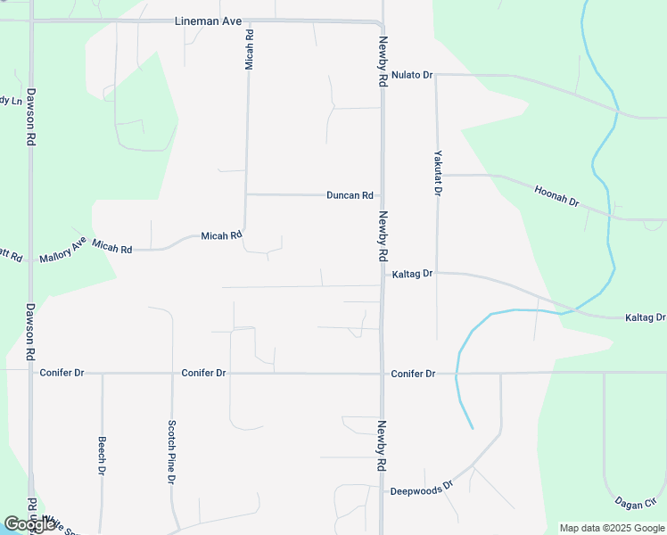 map of restaurants, bars, coffee shops, grocery stores, and more near 3448 Kaltag Drive in North Pole