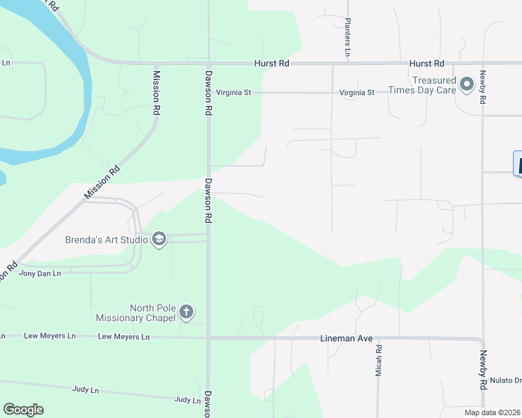 map of restaurants, bars, coffee shops, grocery stores, and more near 3315 Mahlen Court in North Pole