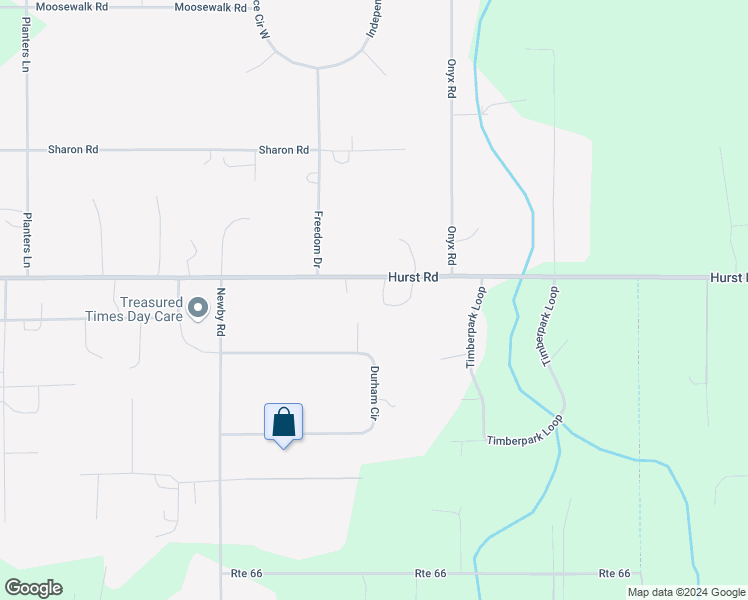 map of restaurants, bars, coffee shops, grocery stores, and more near 3523 Hurst Road in North Pole