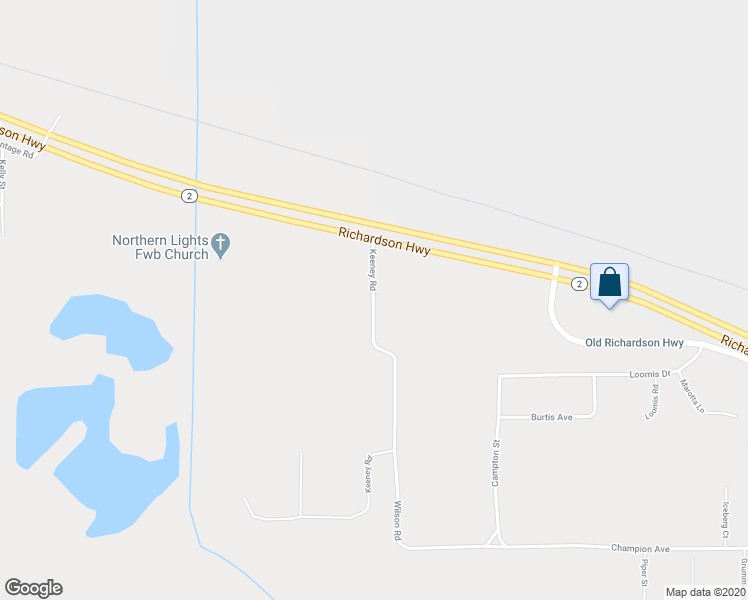 map of restaurants, bars, coffee shops, grocery stores, and more near 2232 Keeney Road in North Pole