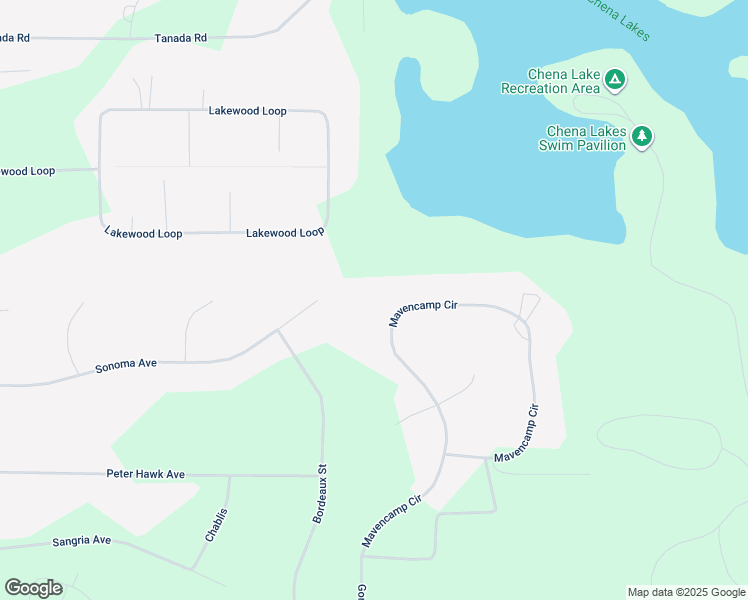 map of restaurants, bars, coffee shops, grocery stores, and more near 2203 Mavencamp Circle in North Pole