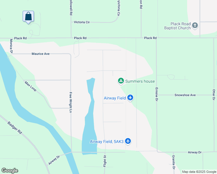 map of restaurants, bars, coffee shops, grocery stores, and more near 2082 Flight Street in North Pole