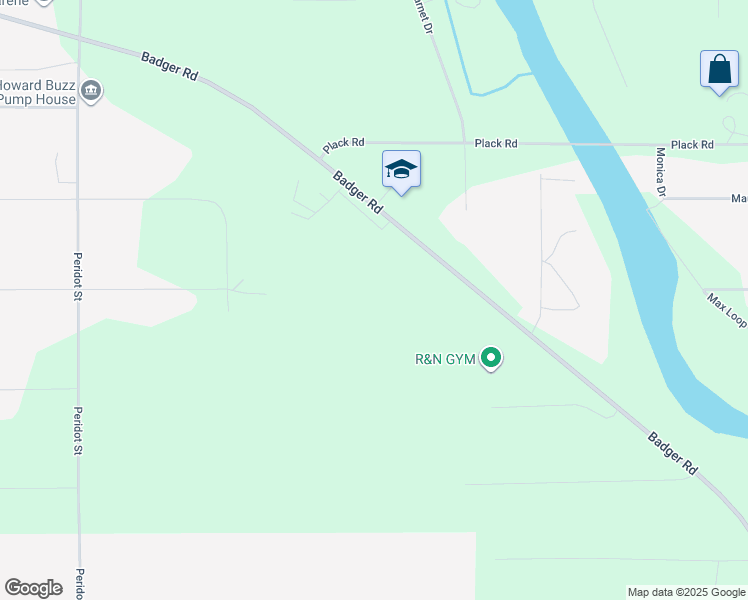 map of restaurants, bars, coffee shops, grocery stores, and more near 2969 Badger Road in North Pole