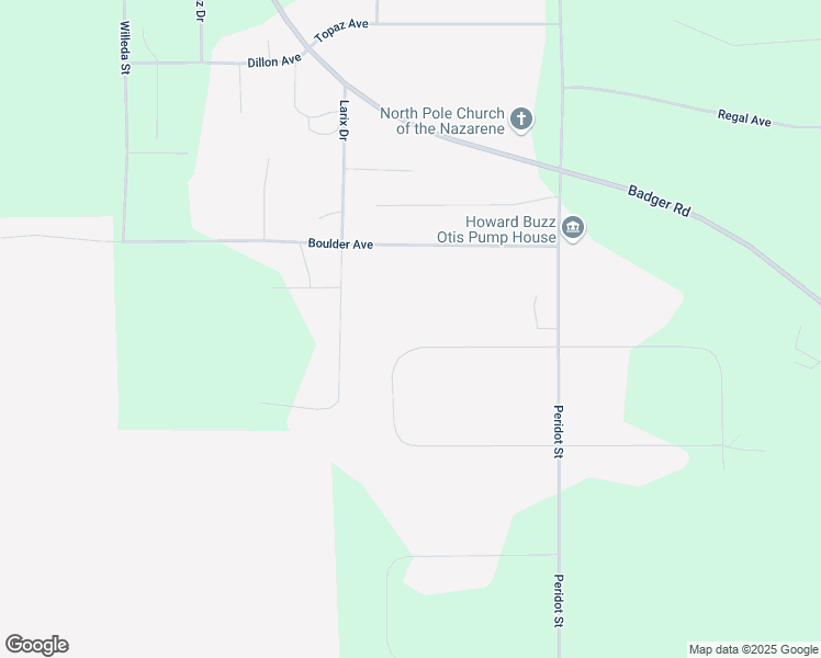 map of restaurants, bars, coffee shops, grocery stores, and more near 2608 North Goldenrod Circle in North Pole