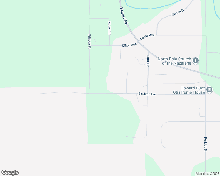 map of restaurants, bars, coffee shops, grocery stores, and more near 2532 Boulder Avenue in North Pole