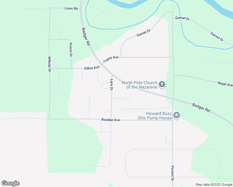 map of restaurants, bars, coffee shops, grocery stores, and more near 2584 Stonecrest Court in North Pole
