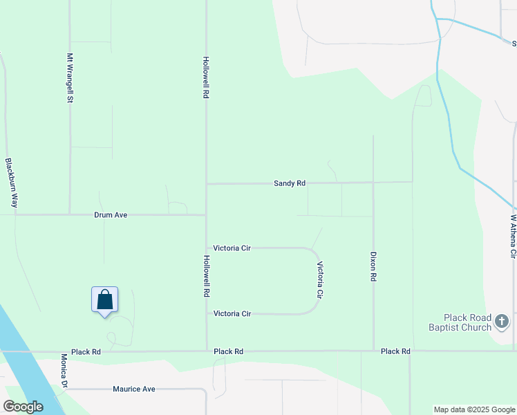 map of restaurants, bars, coffee shops, grocery stores, and more near 3015 Sandy Road in North Pole