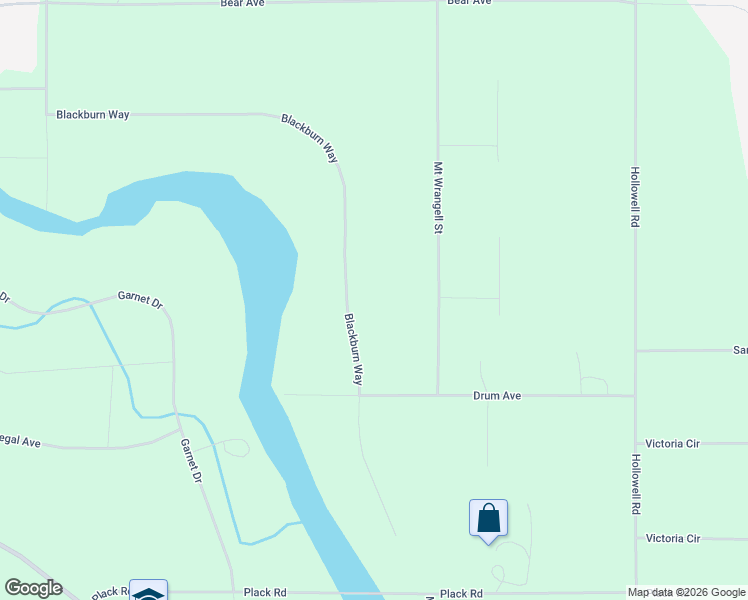 map of restaurants, bars, coffee shops, grocery stores, and more near 1904 Blackburn Way in North Pole
