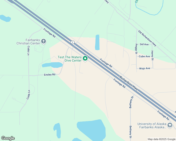 map of restaurants, bars, coffee shops, grocery stores, and more near 1542 Eskimo Museum Lane in North Pole