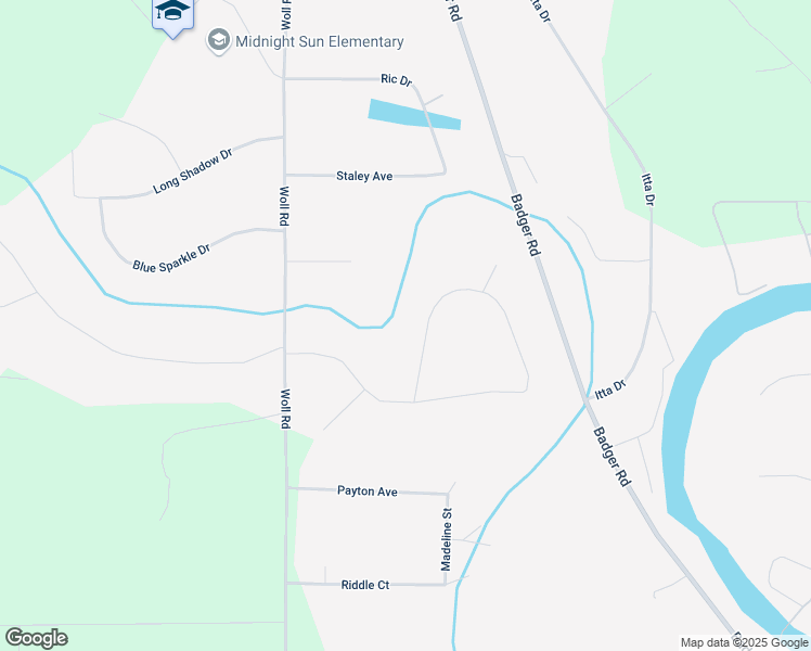 map of restaurants, bars, coffee shops, grocery stores, and more near 2529 Baby Bell Drive in North Pole
