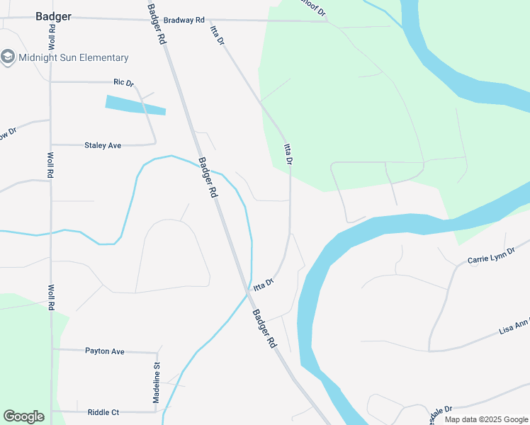 map of restaurants, bars, coffee shops, grocery stores, and more near 2450 Caddis Court in North Pole