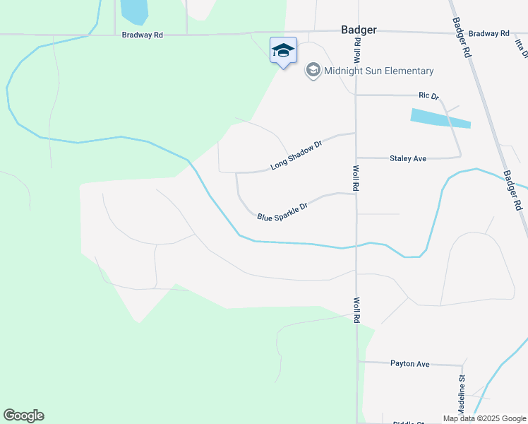 map of restaurants, bars, coffee shops, grocery stores, and more near 2312 Blue Sparkle Drive in North Pole