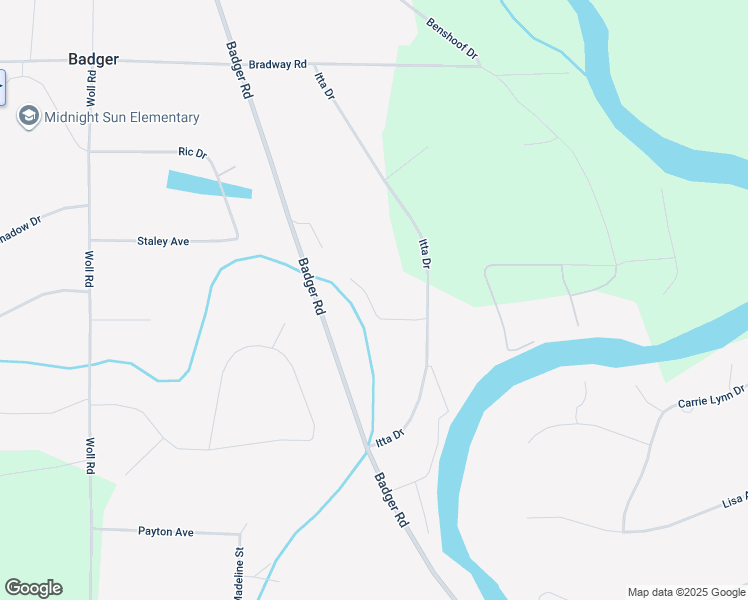 map of restaurants, bars, coffee shops, grocery stores, and more near 2450 Caddis Court in North Pole