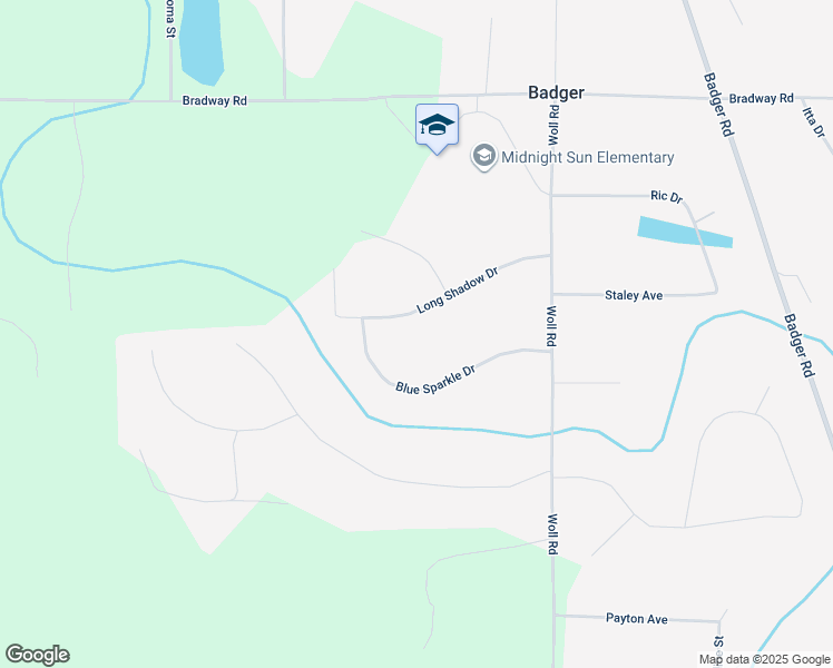 map of restaurants, bars, coffee shops, grocery stores, and more near 2312 Blue Sparkle Drive in North Pole