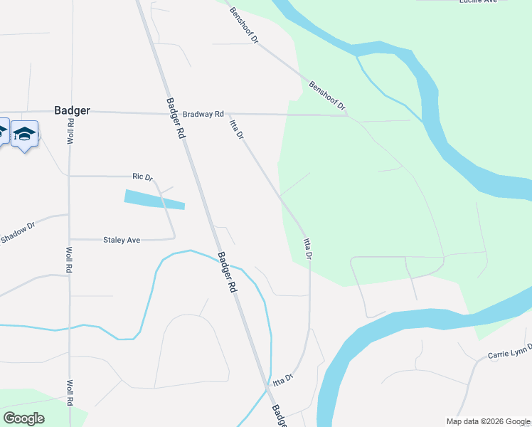 map of restaurants, bars, coffee shops, grocery stores, and more near 1445 Itta Drive in North Pole