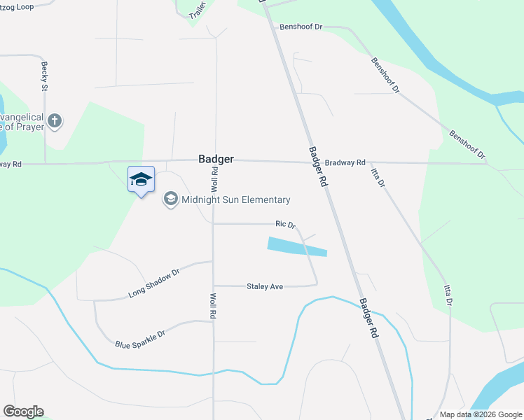 map of restaurants, bars, coffee shops, grocery stores, and more near 1370 Ric Drive in North Pole