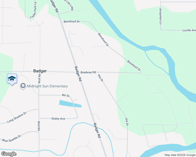 map of restaurants, bars, coffee shops, grocery stores, and more near 2434 Bradway Road in North Pole
