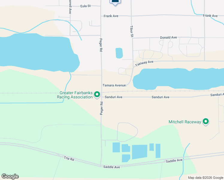 map of restaurants, bars, coffee shops, grocery stores, and more near 2395 Tamara Avenue. in Fairbanks