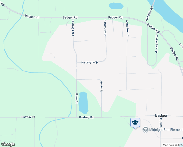 map of restaurants, bars, coffee shops, grocery stores, and more near 1280 Becky Street in North Pole