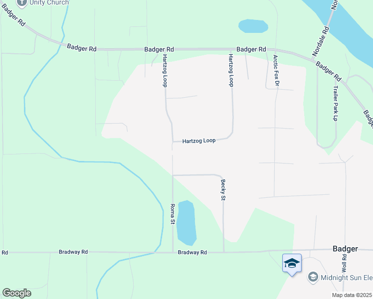 map of restaurants, bars, coffee shops, grocery stores, and more near 1280 Becky Street in North Pole