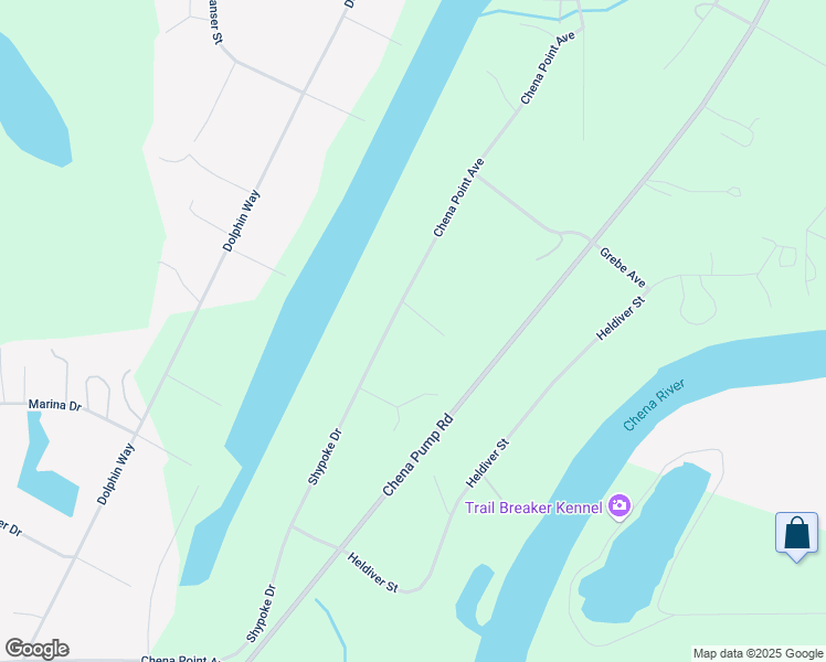 map of restaurants, bars, coffee shops, grocery stores, and more near 2710 Lycoming Court in Fairbanks